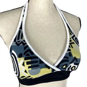 ZeroXposur Reversible Bikini Top Triangle Halter Tie Swim Athletic Womens Sz Sm
